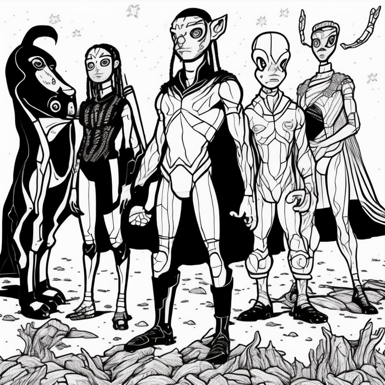 avatar 2 movie all family coloring page