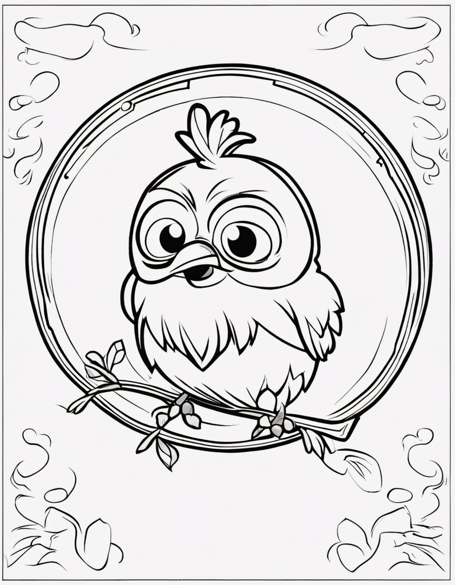 angry birds coloring page