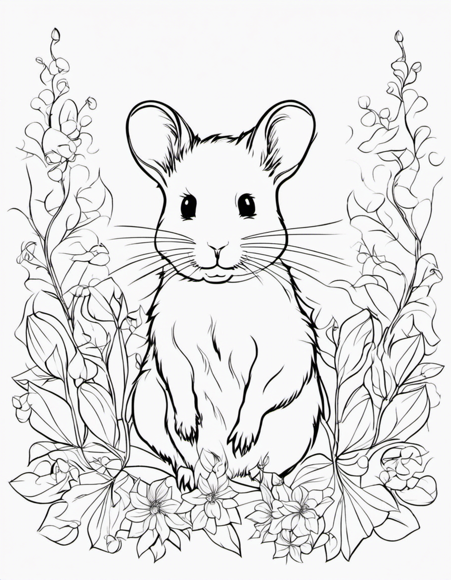 hamster for adults coloring page