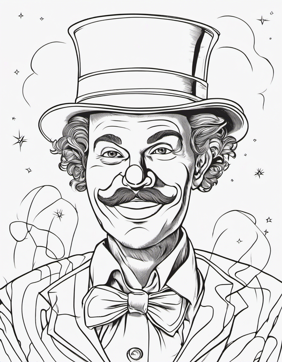 cartoon clown coloring page