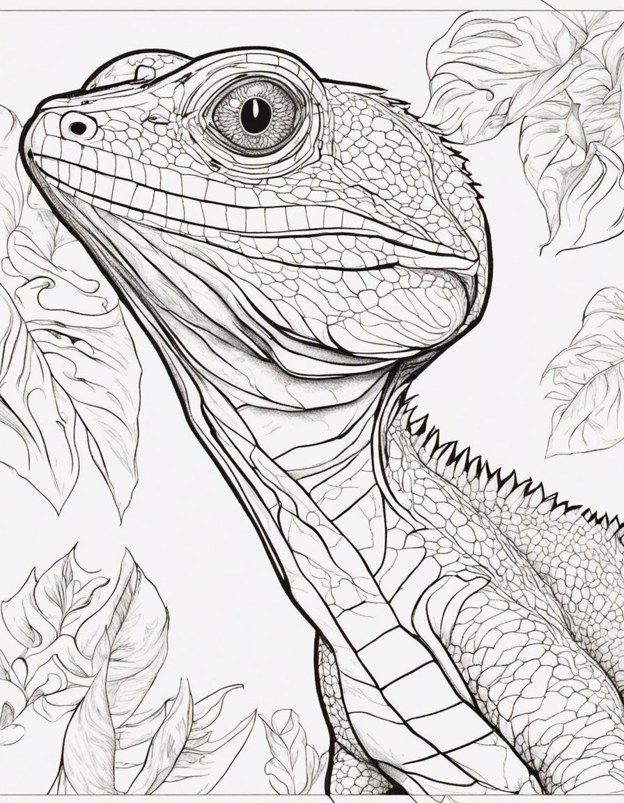 lizard coloring page