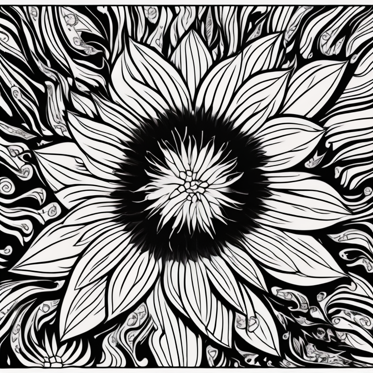 flower 
 coloring page