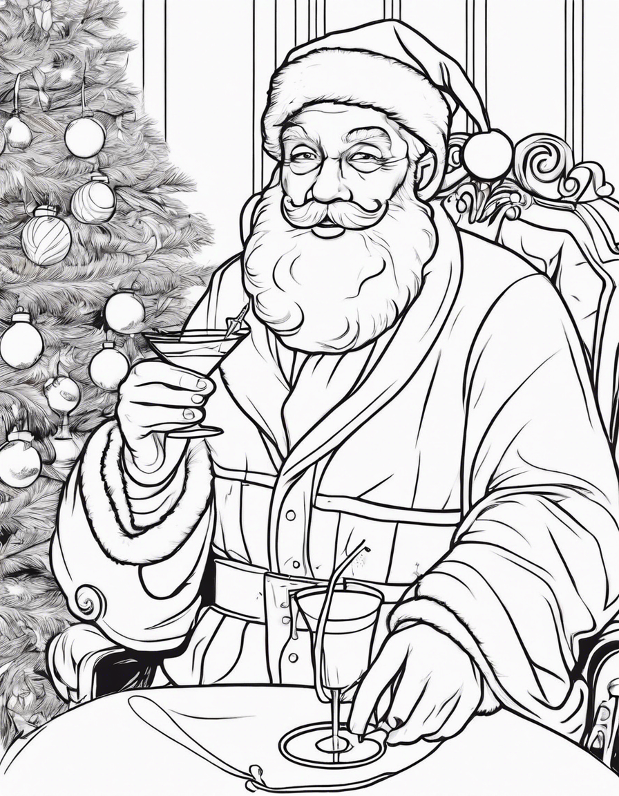 santa coloring pages