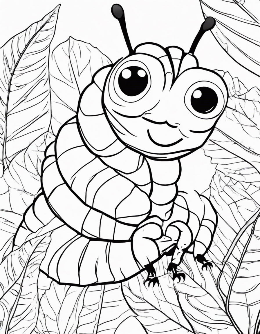 leaf coloring pages