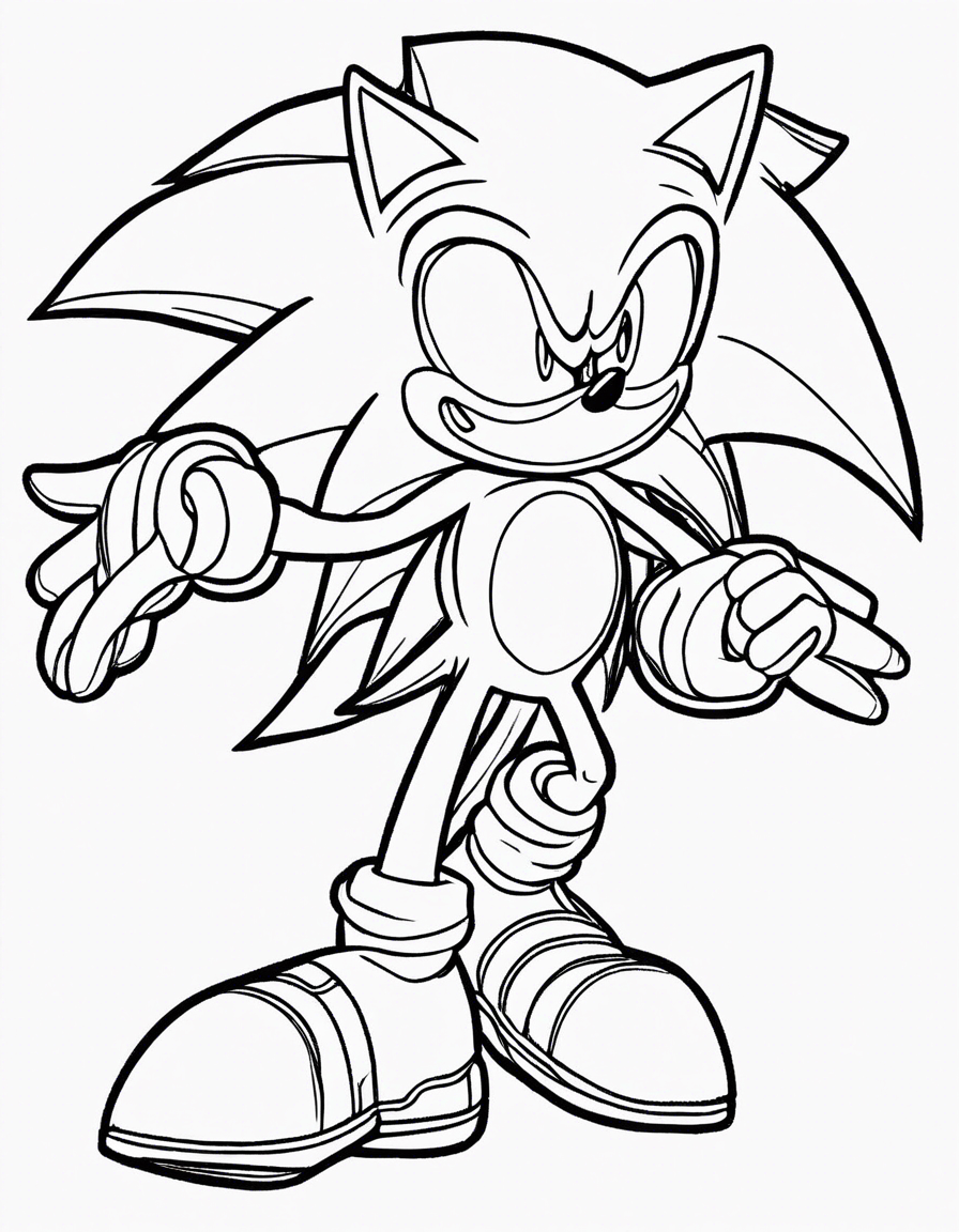 sonic coloring pages