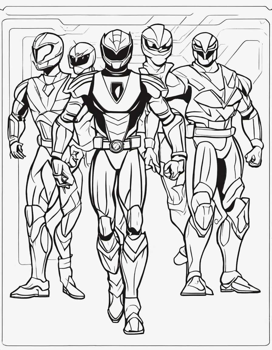 power rangers for children coloring page