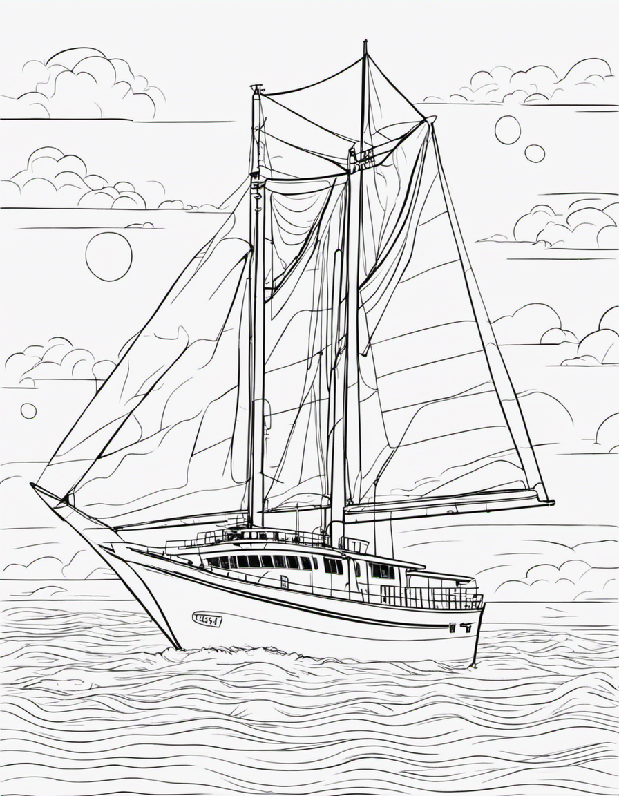 boat ship coloring pages