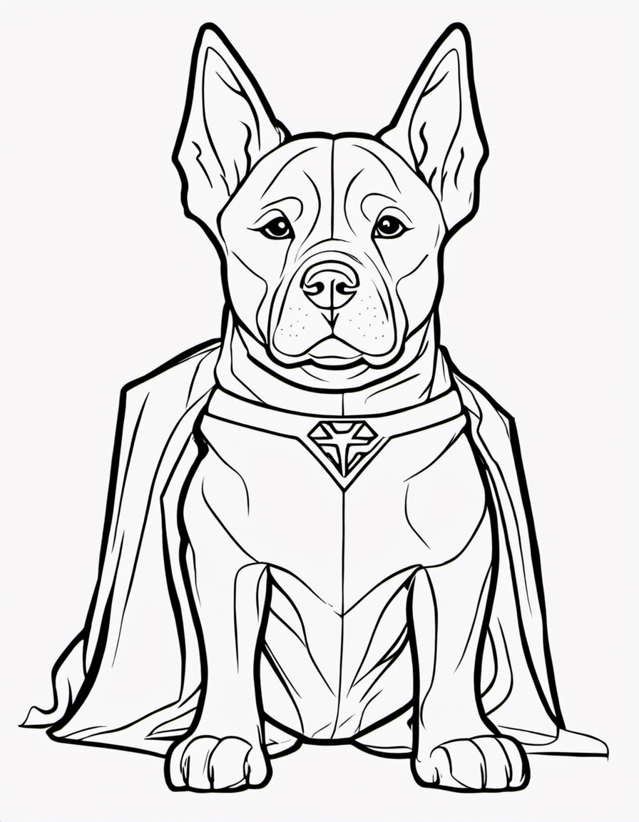 Puppy as super hero raven coloring page