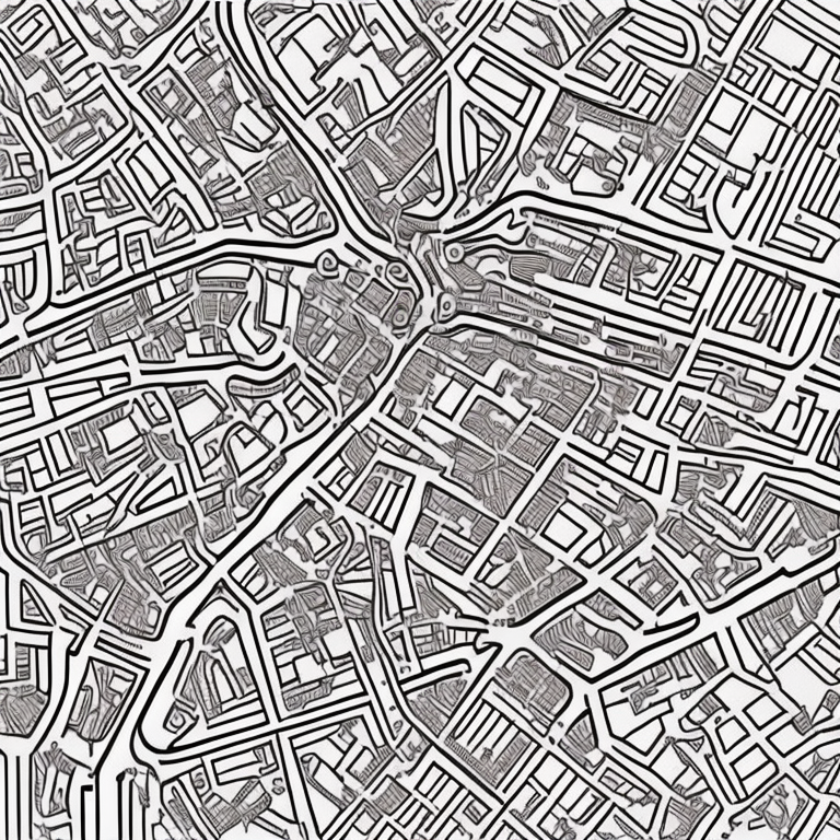 City map coloring page