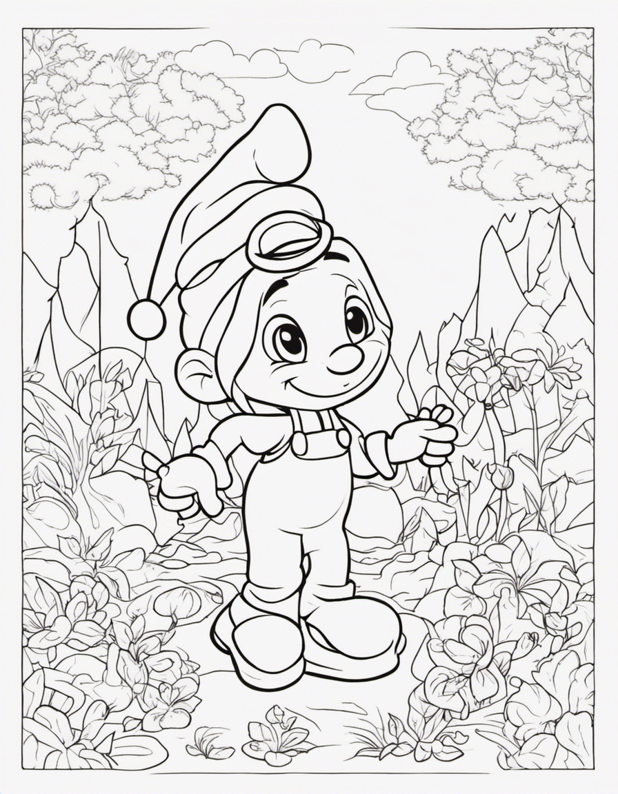 smurf for adults coloring page