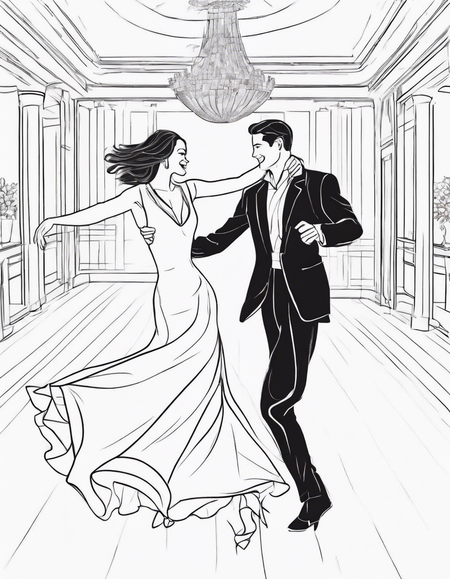 dancing coloring pages