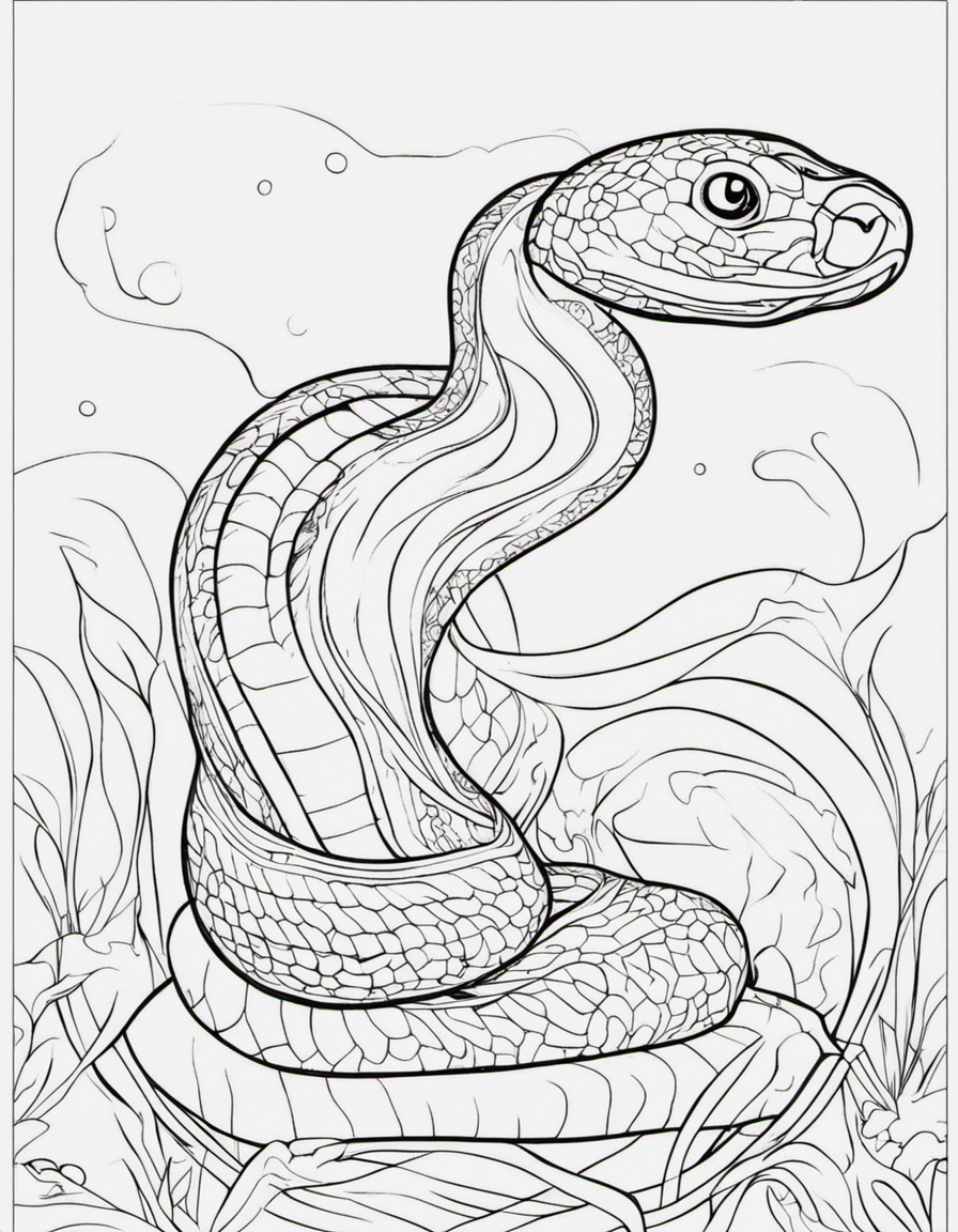 snake for adults coloring page