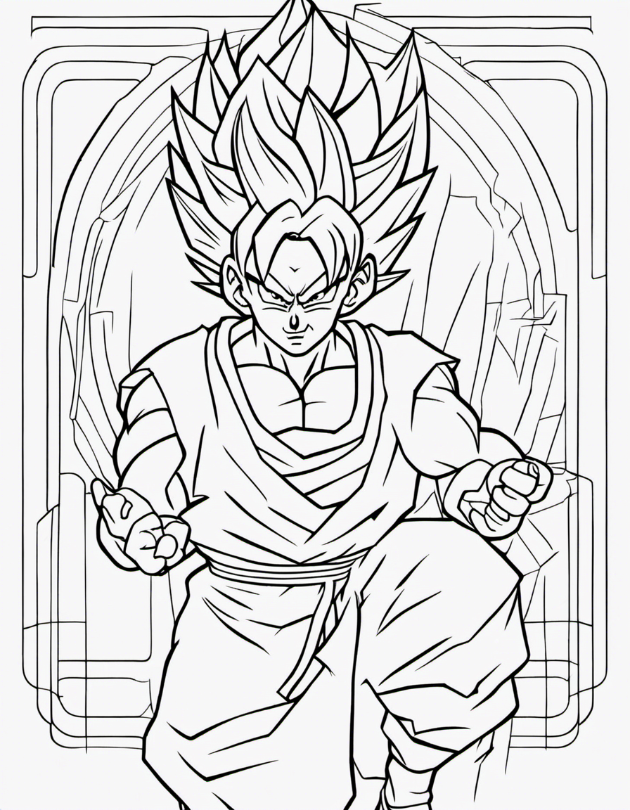 cartoon dragon ball z coloring page