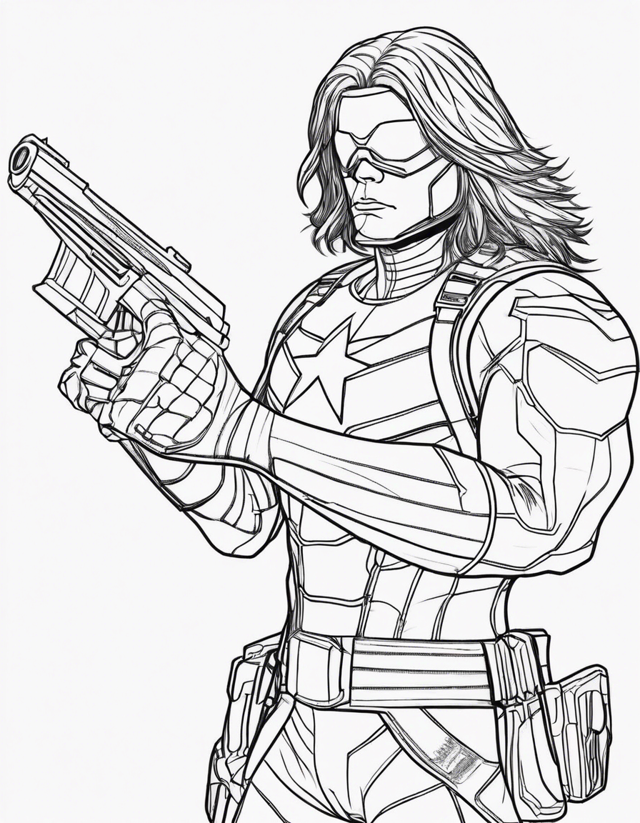 The winter soldier coloring page