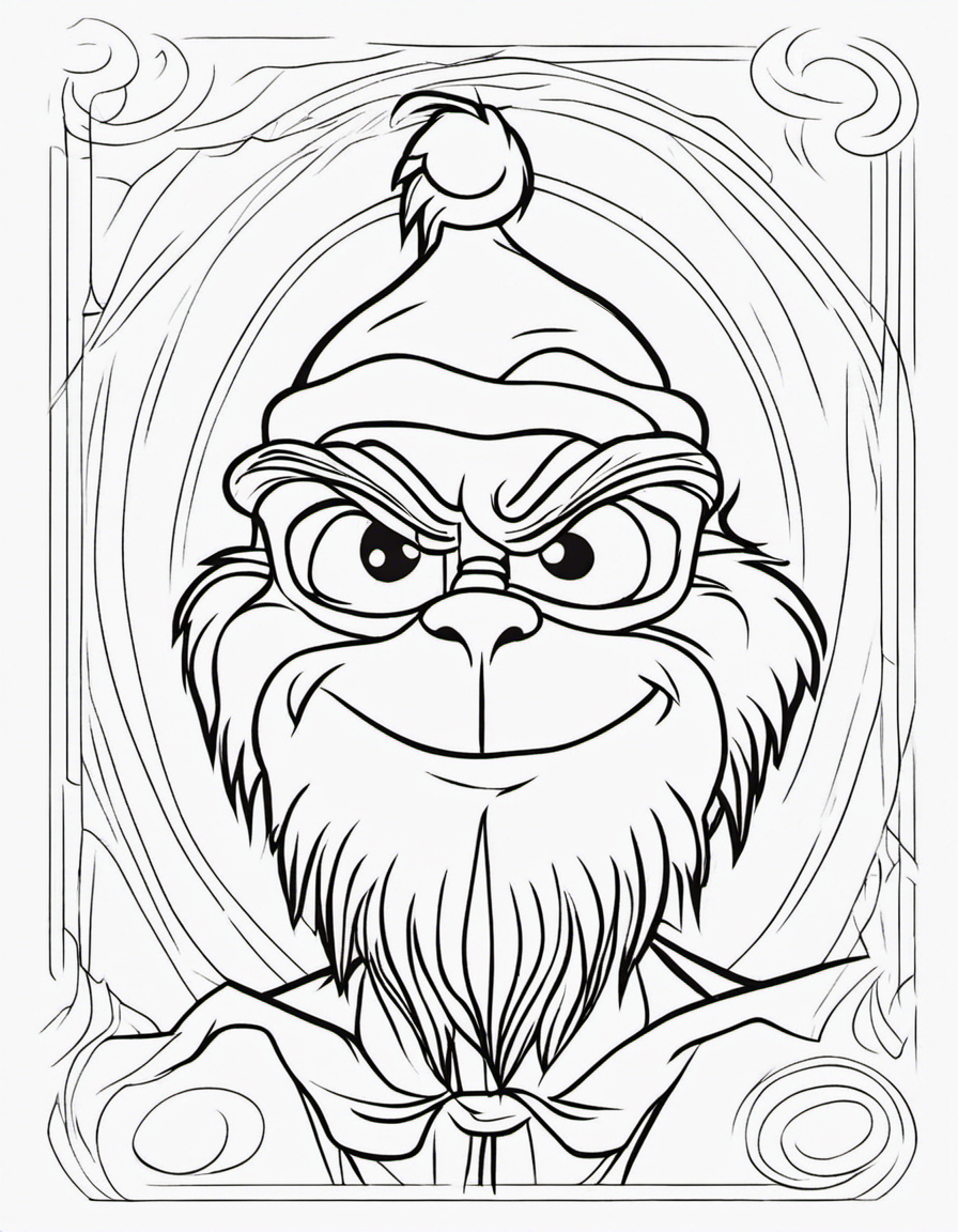 grinch for children coloring page