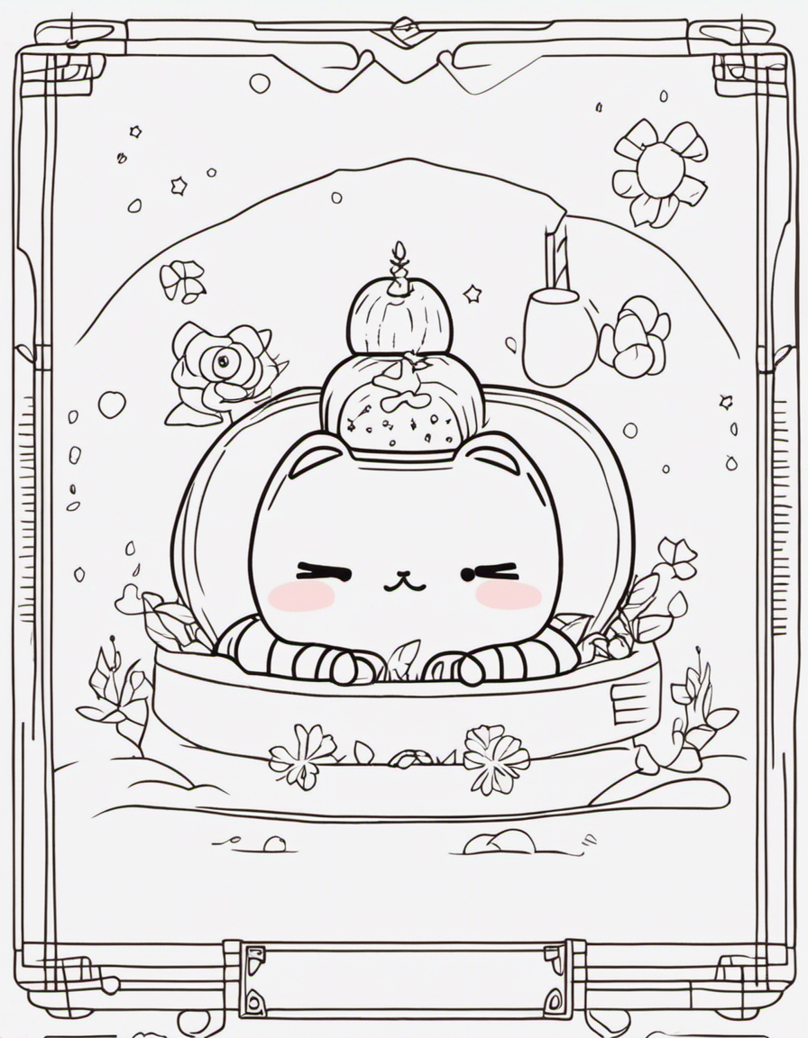 pusheen for children coloring page