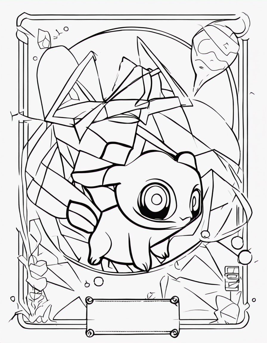 cartoon pokemon card coloring page