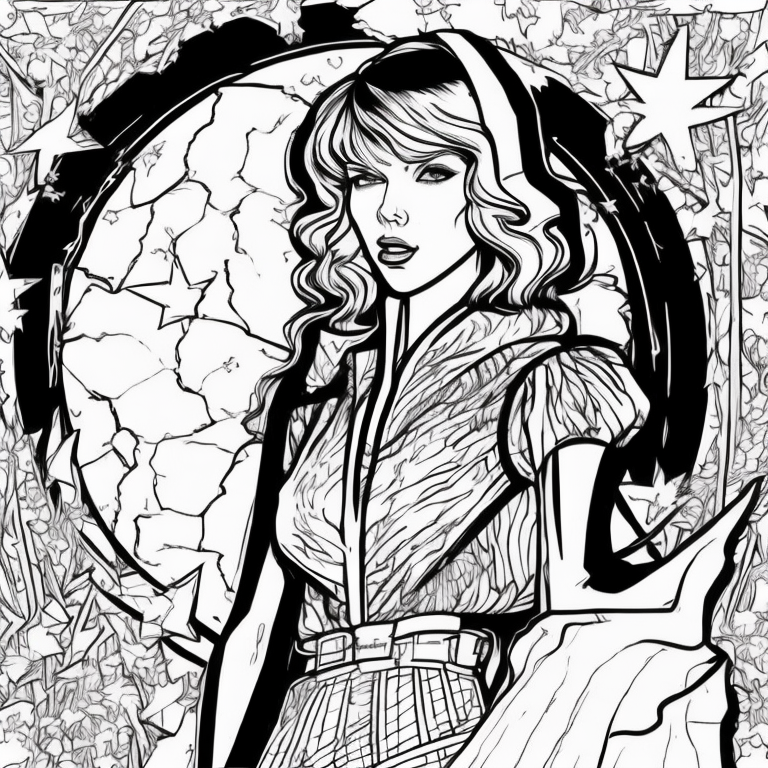 Taylor Swift Coloring Pages . Print for Free  WONDER DAY — Coloring pages  for children and adults