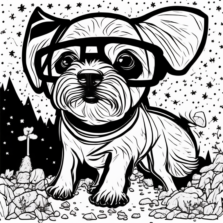 a cute dog coloring page