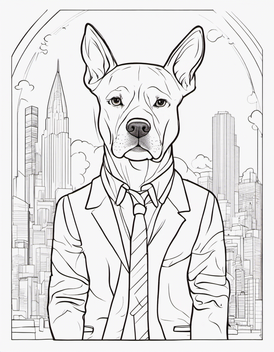 dog man coloring pages