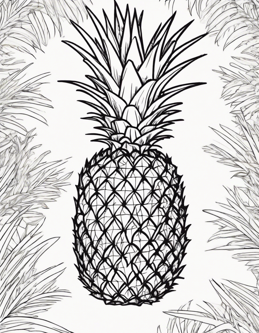 pineapple coloring pages