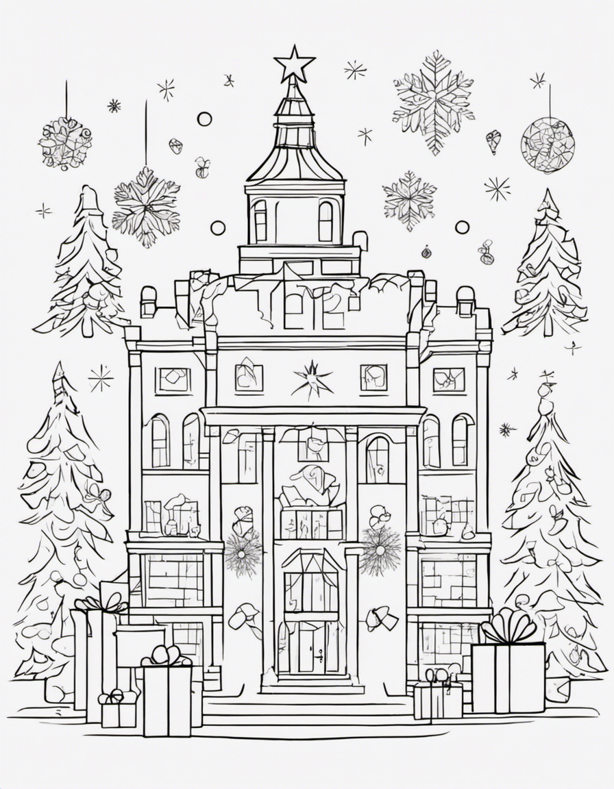 christmas for adults coloring page