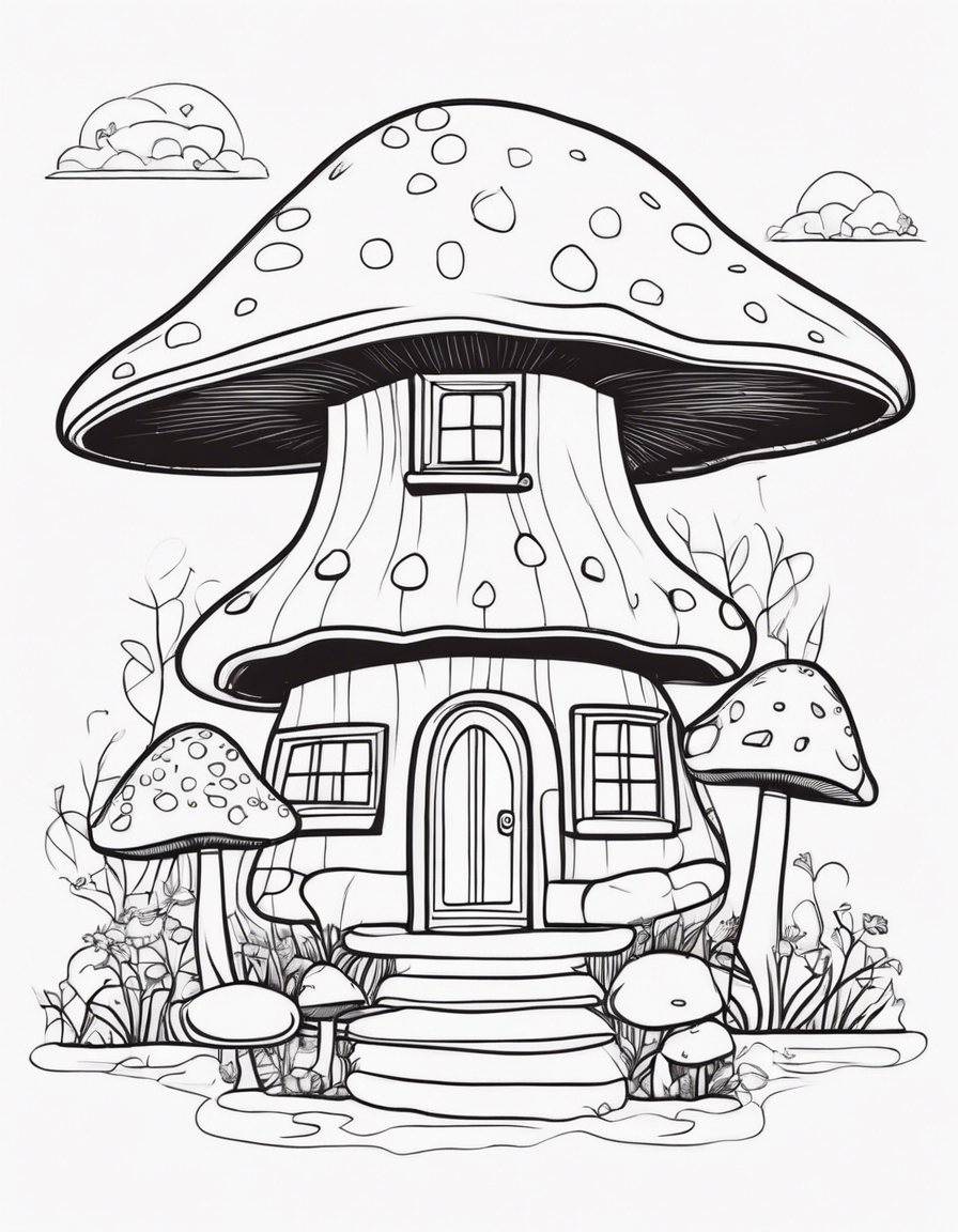 mushroom coloring pages