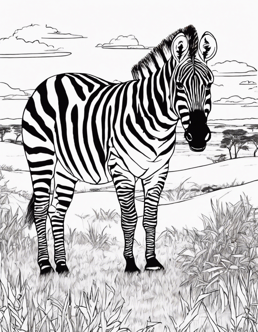 zebra coloring pages