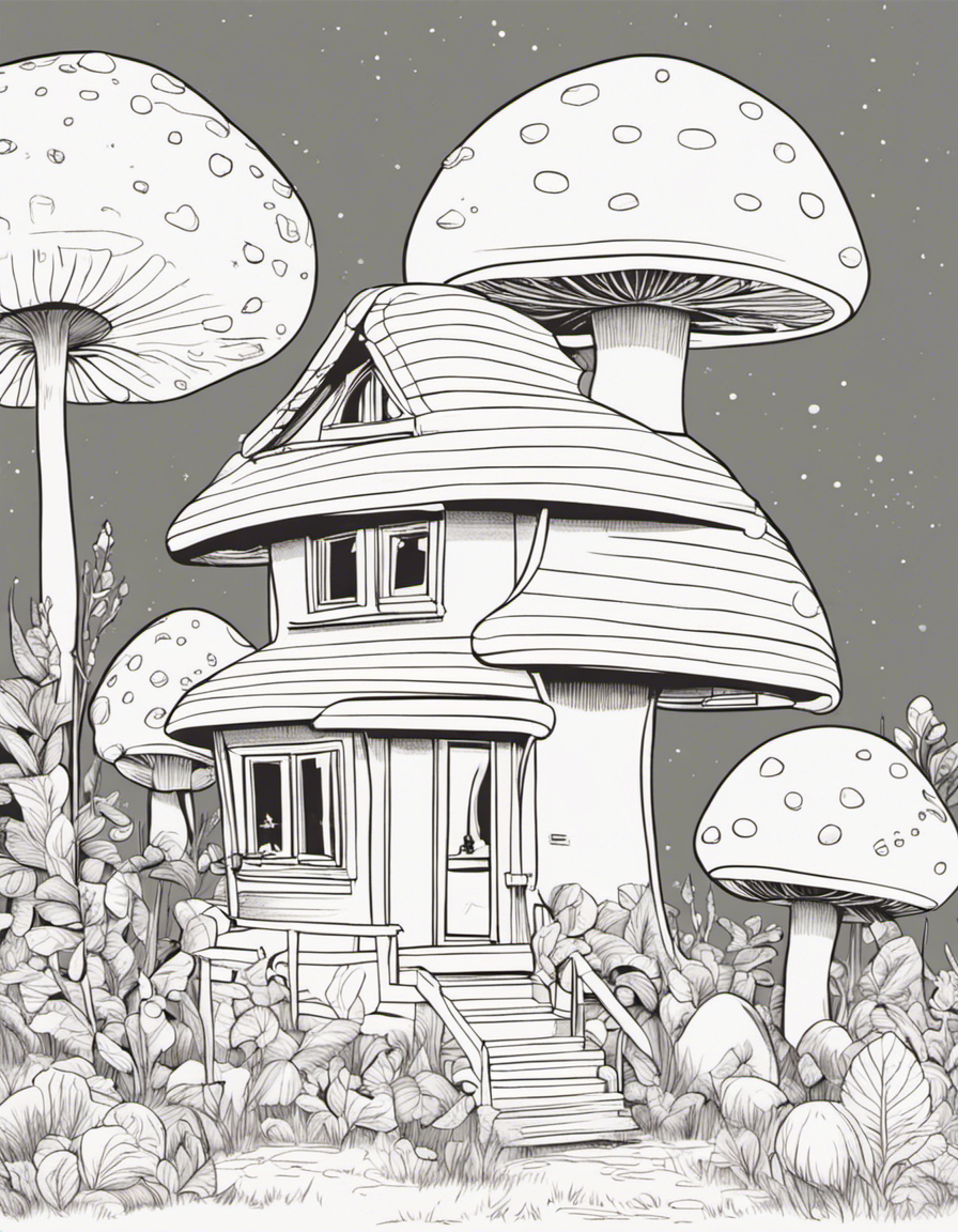 cute mushroom shaped house