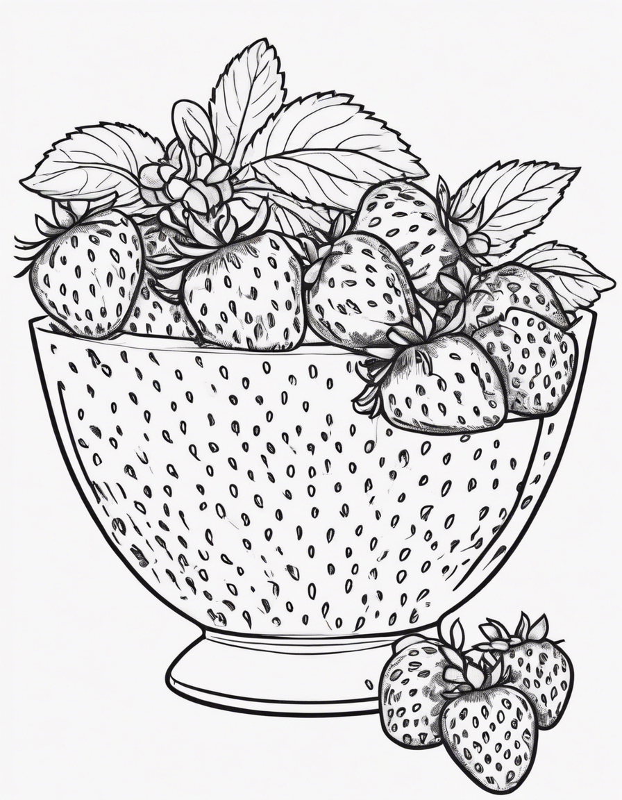 strawberry coloring pages