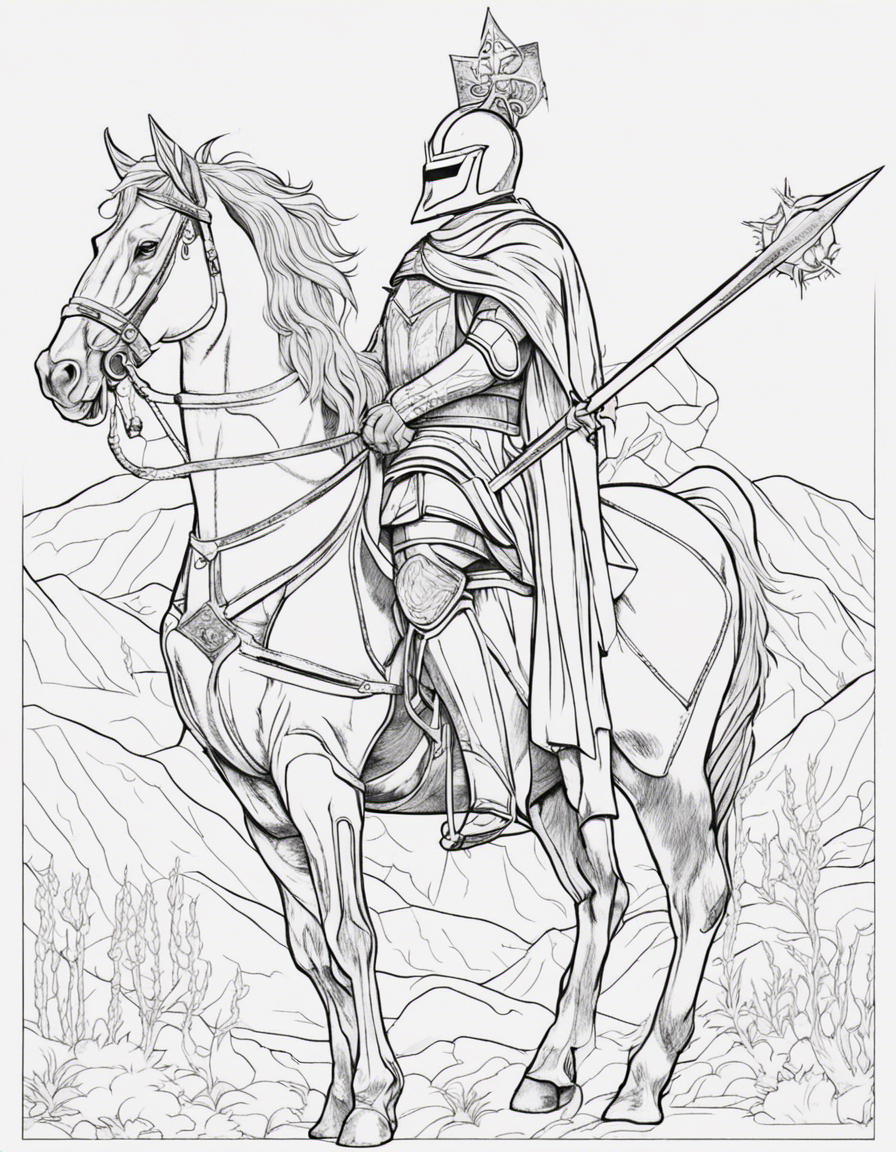 knight for adults coloring page