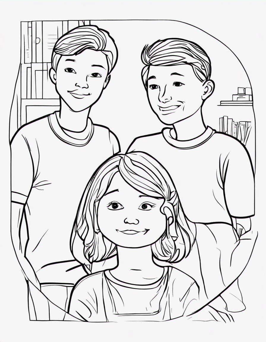 family coloring page