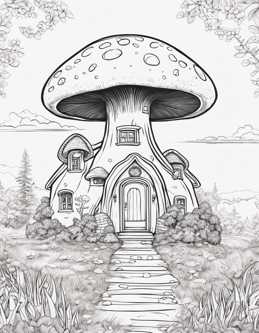 mushroom coloring pages