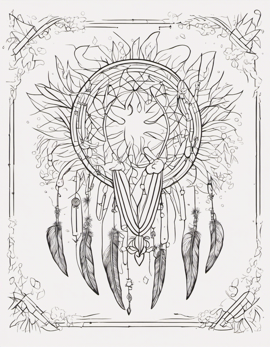 dreamcatcher for adults coloring page