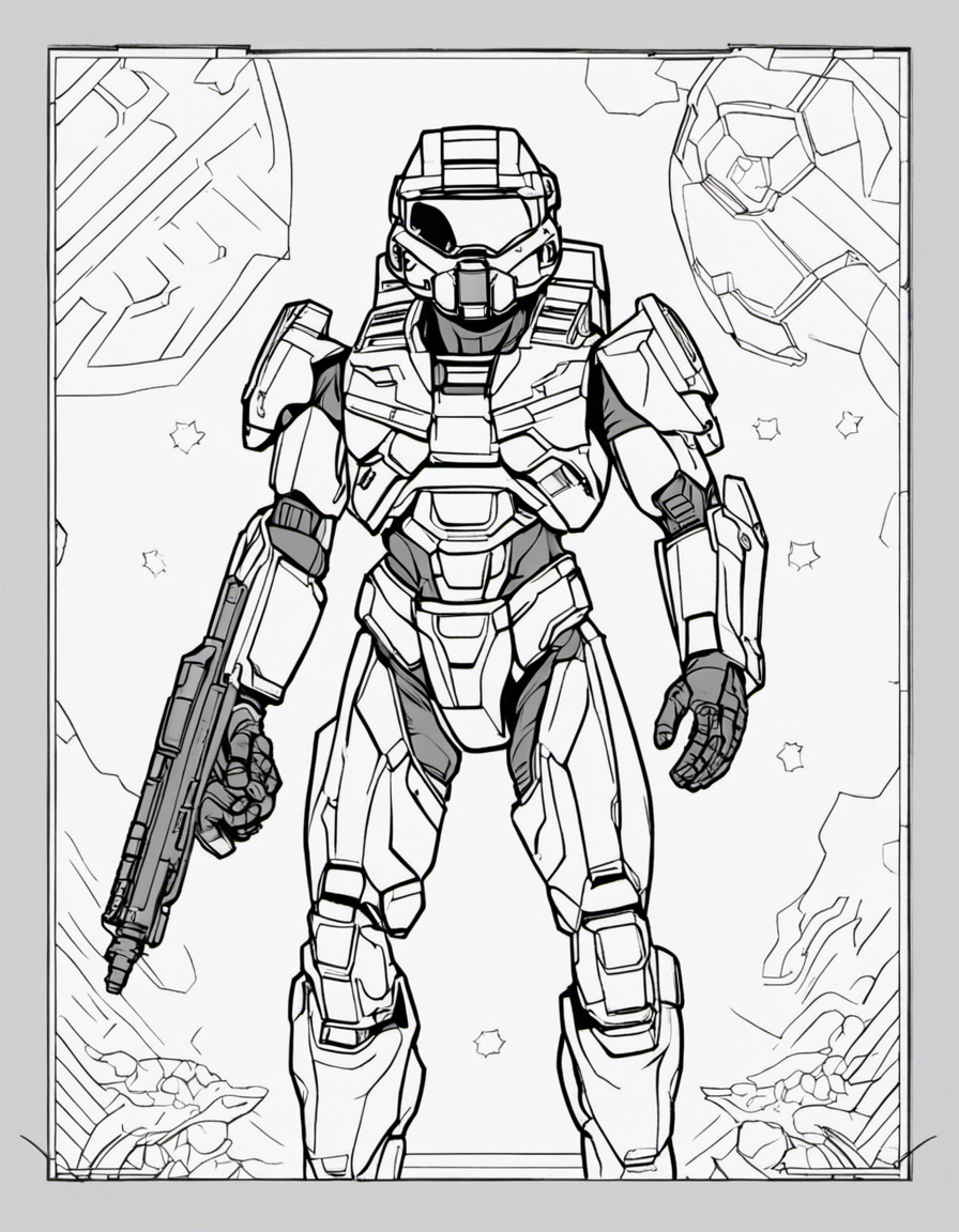 halo for children coloring page
