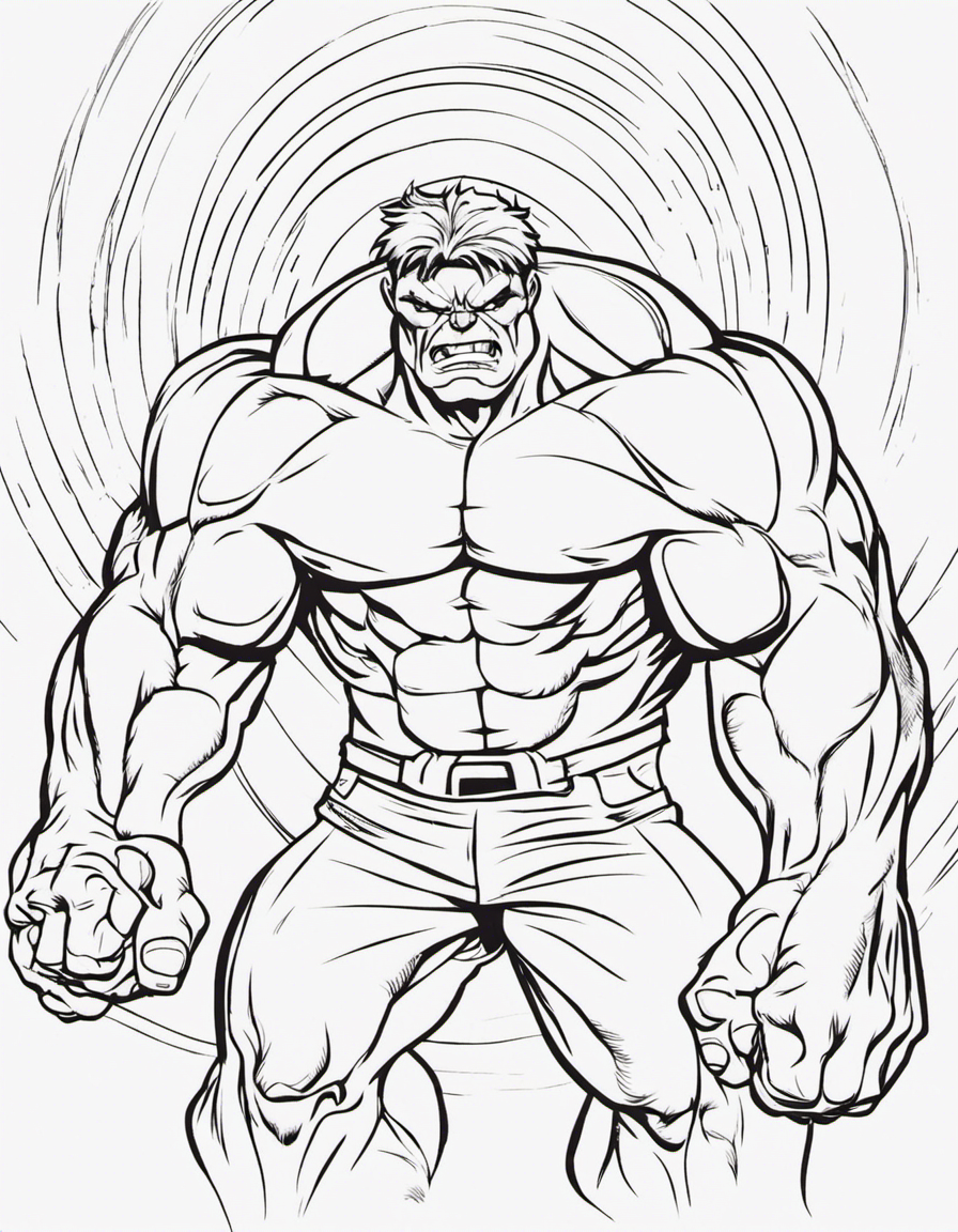 cartoon hulk coloring page