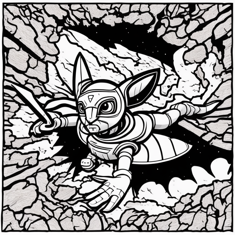 avatar flying coloring page