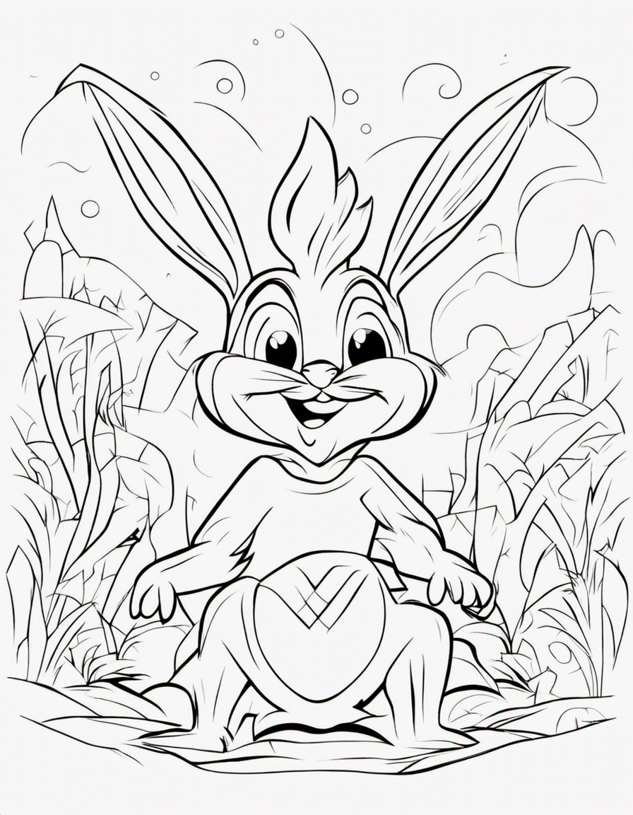 cartoon looney tunes coloring page