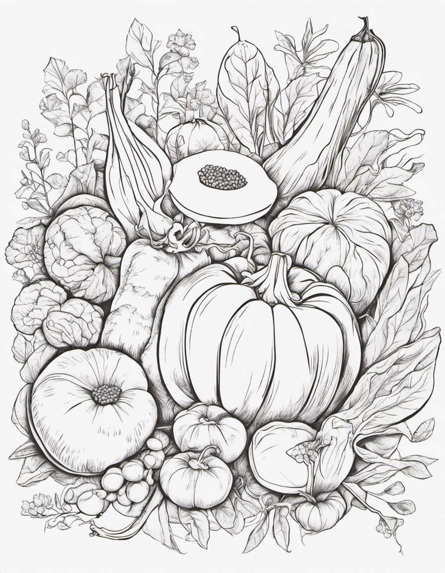 vegetable coloring page