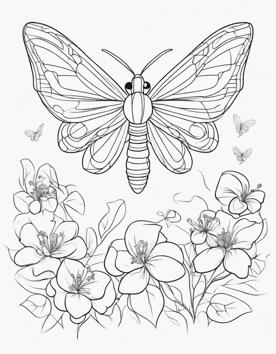 Disney moth coloring page