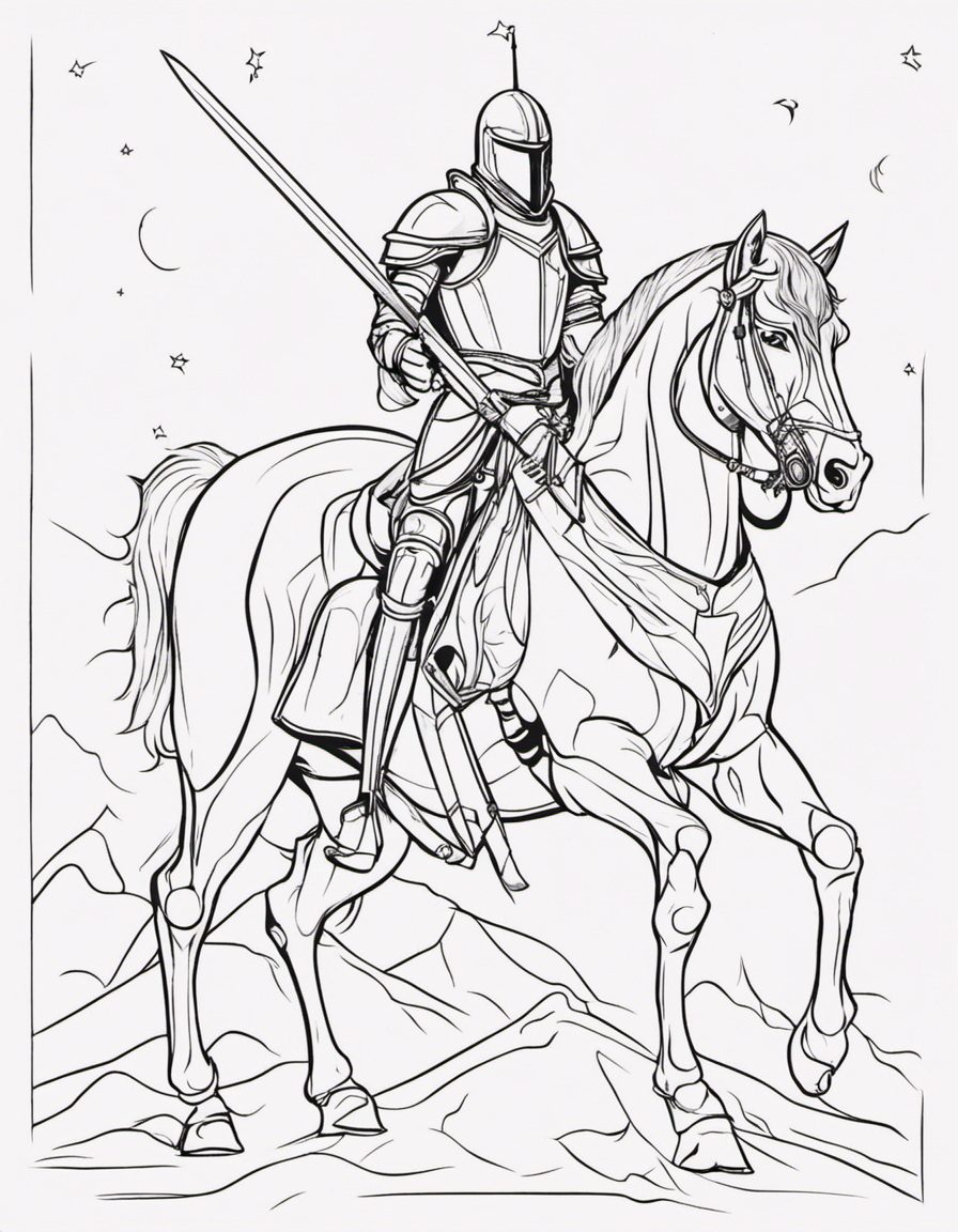 knight coloring page