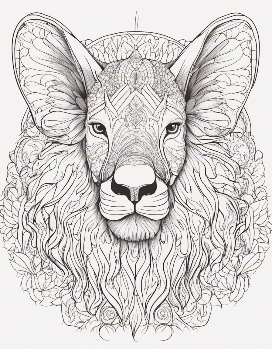 realistic animal mandala