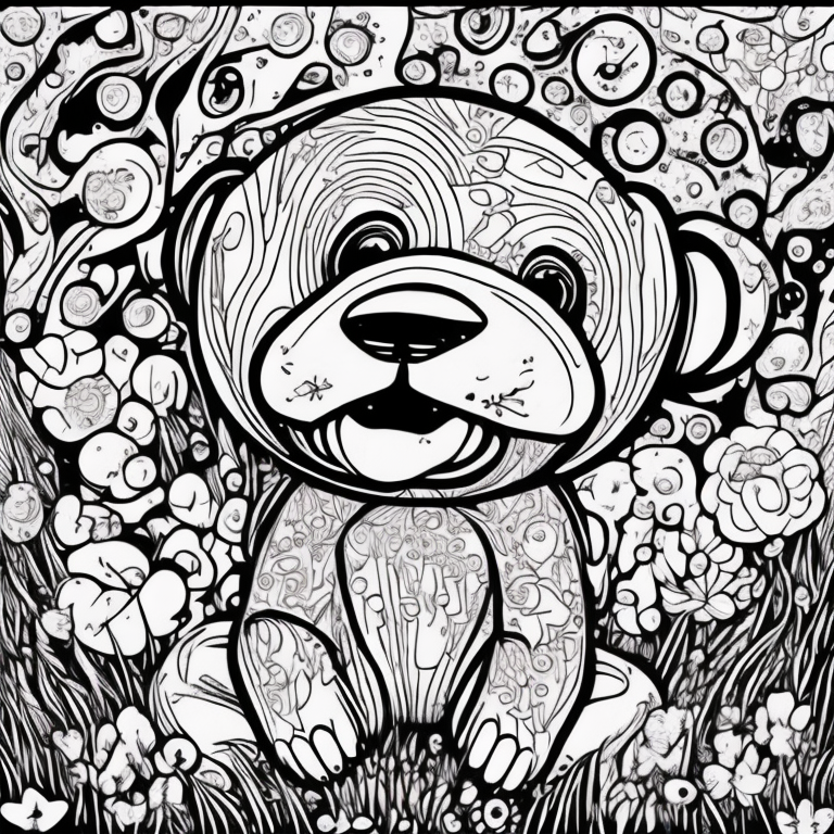 urso para colorir fundo branco coloring page