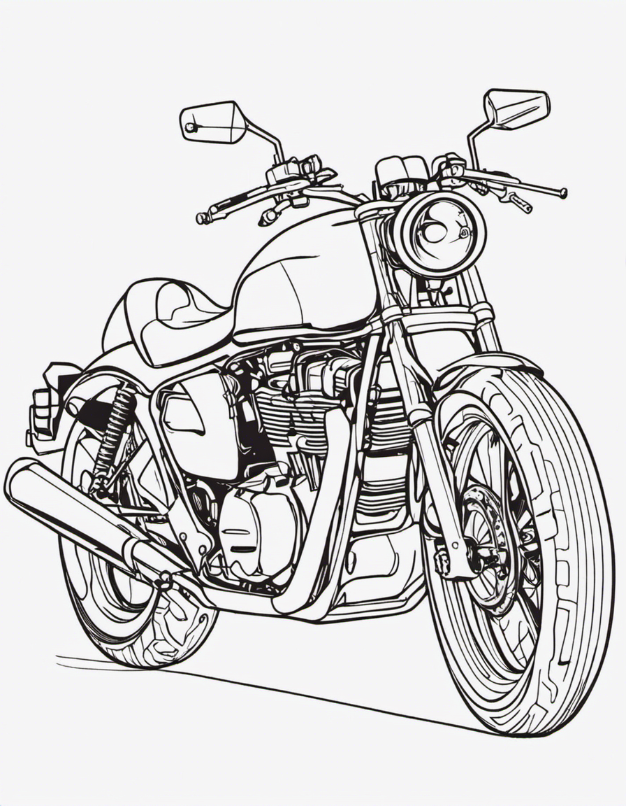 motorcycle coloring page