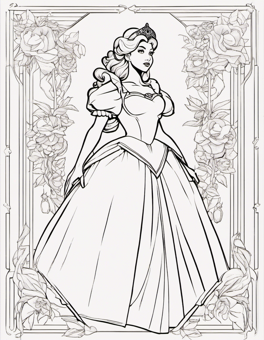 realistic princess peach coloring page