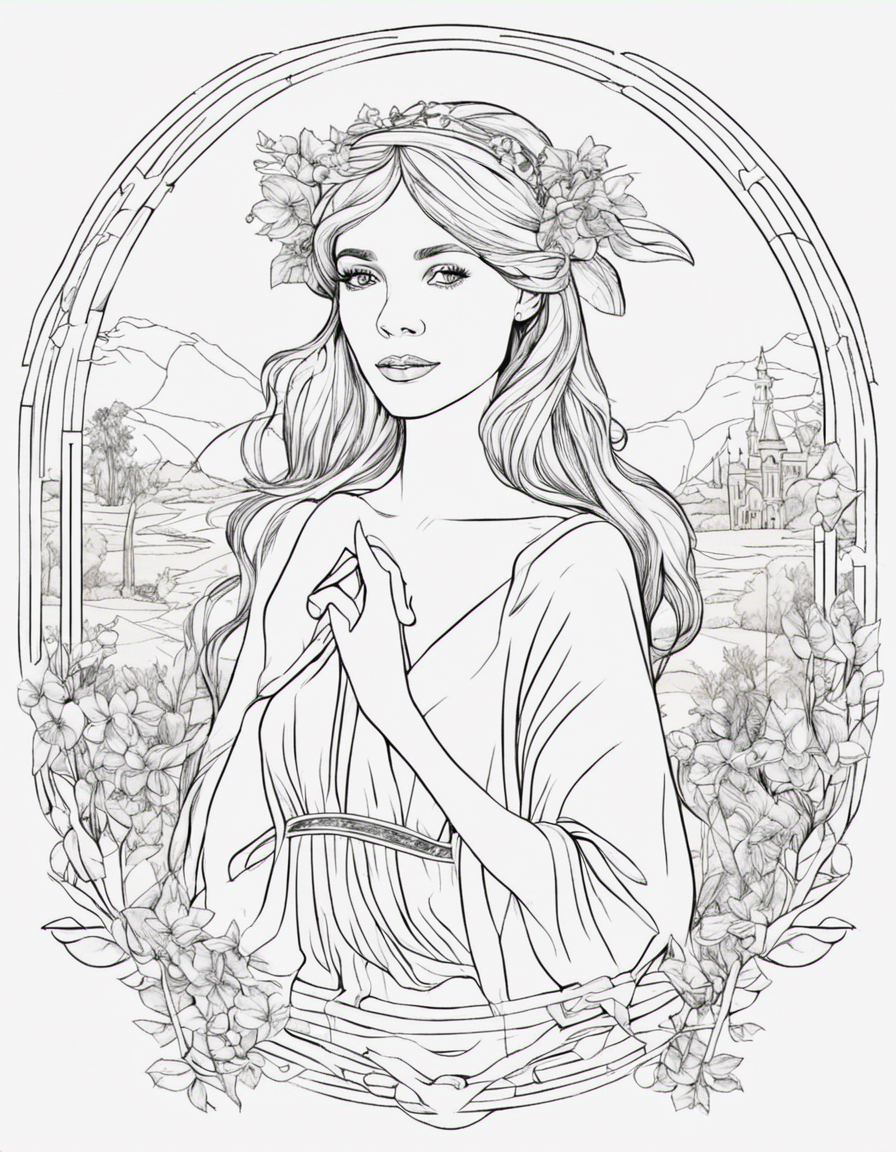 realistic fairy tale coloring page