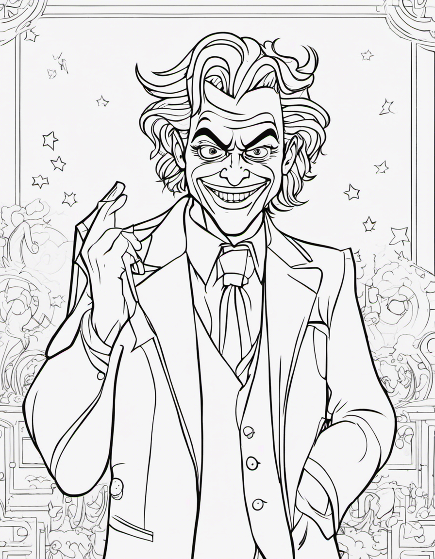 Free cartoon joker coloring page 2023