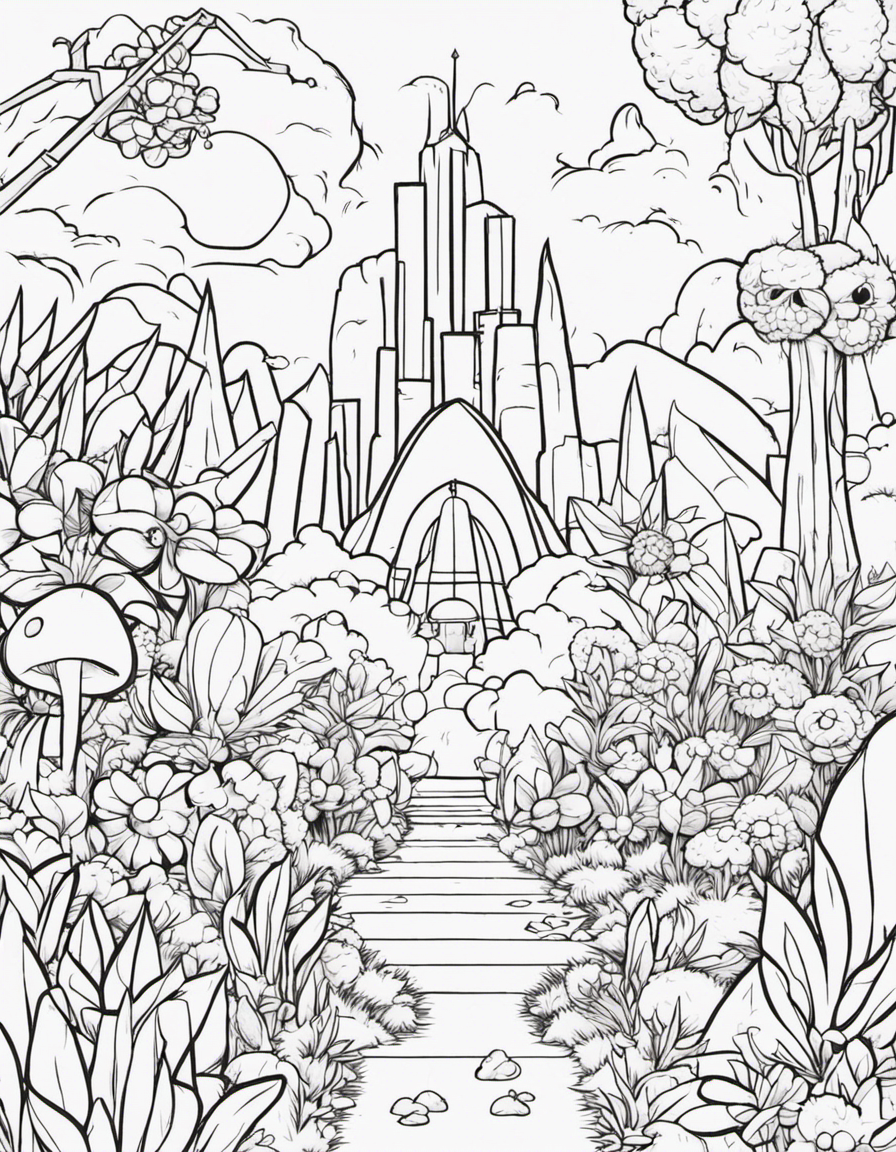 cartoon plants vs zombies coloring page