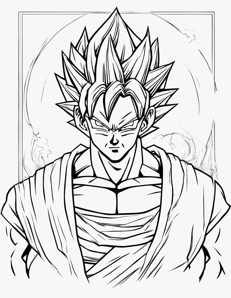 realistic dragon ball z coloring page