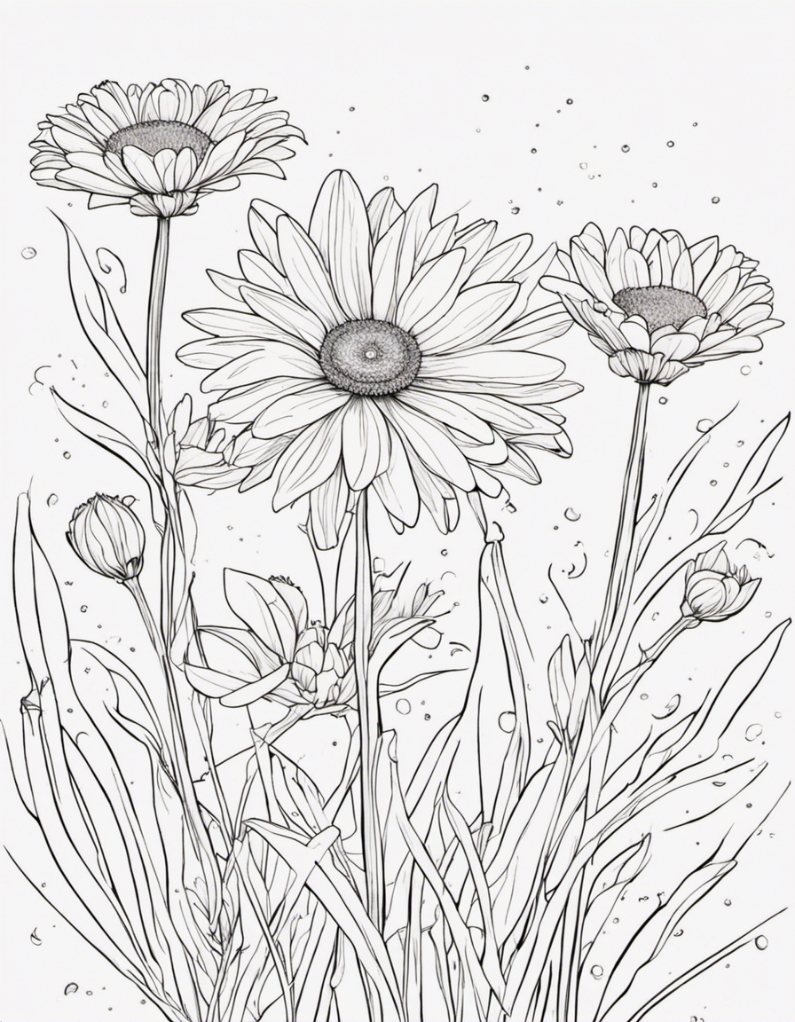 daisy for adults coloring page